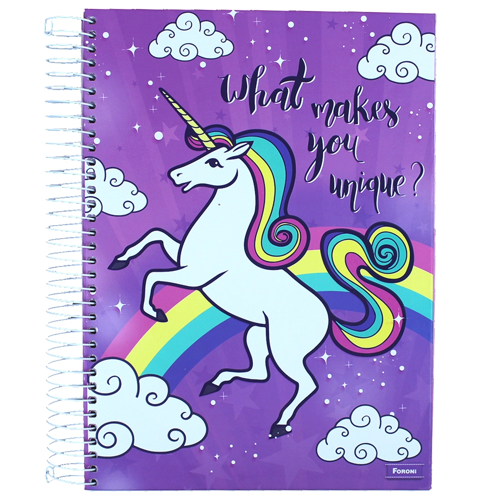 Caderno Foroni 200fol Unicornio 10m