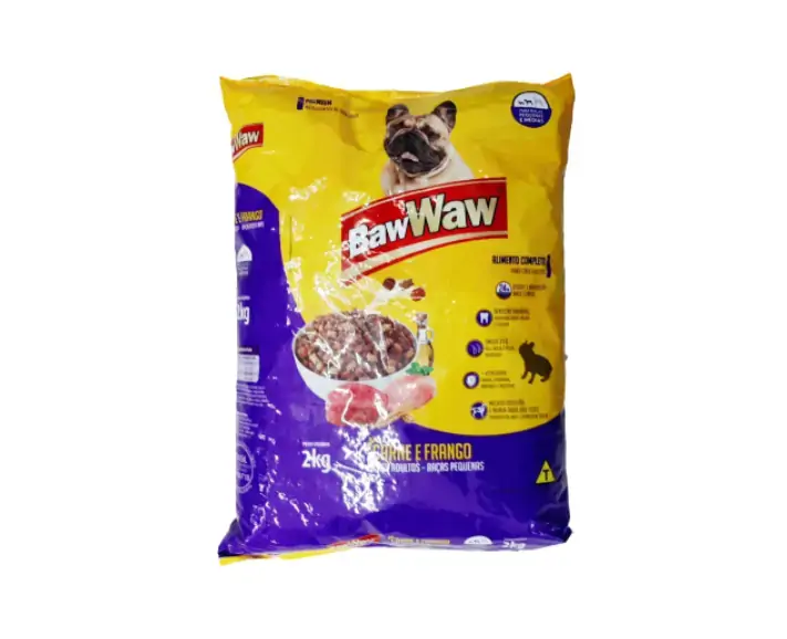 Racao Caes Baw Waw 2kg Carne E Frango