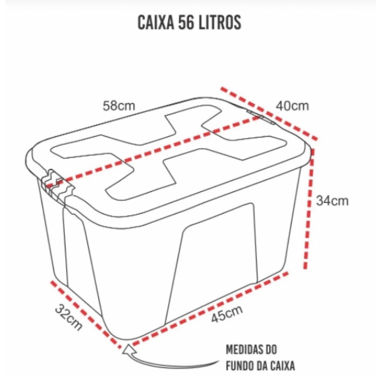 Caixa 56l Organizadora
