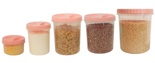 Kit 5 Potes Rosca 500ml 1l 2l 3l 6l 69.164.310 Uninjet