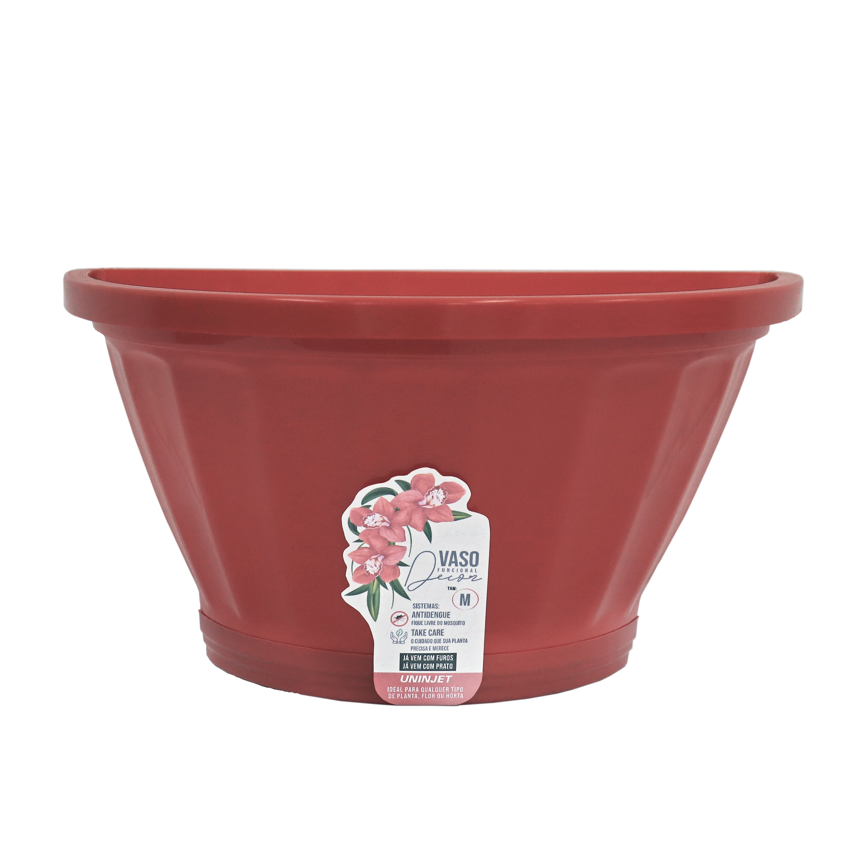 Vaso C/prato Vermelho Unijet