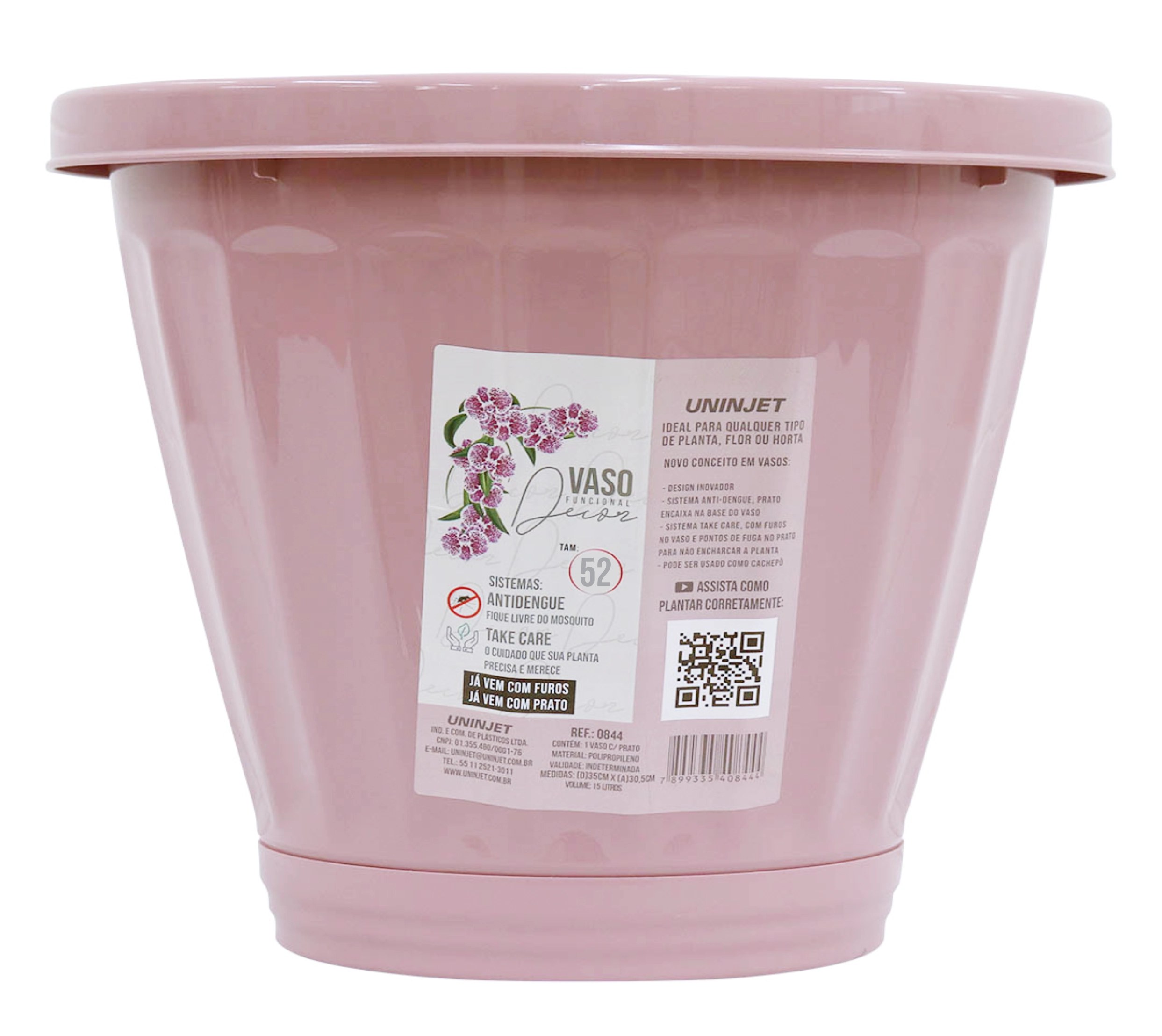 Vaso N.52 C/prato Pp Rosa