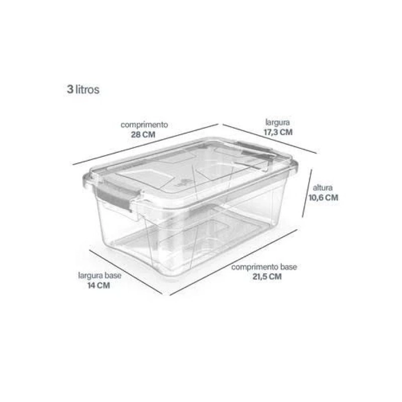 Caixa Organizadora 3l Pp Co 1202 Uninjet