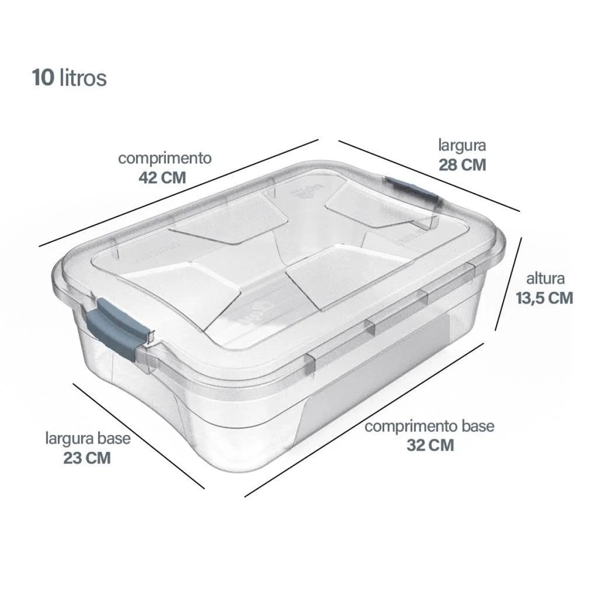 Caixa Organizadora 10l Pp Co 1203 Uninjet