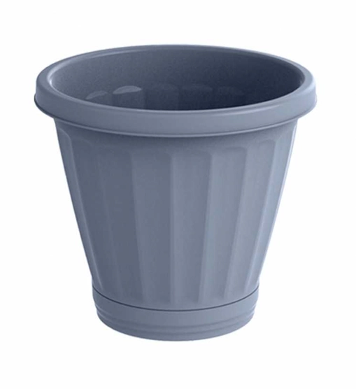 Vaso Cachepot Prato Cinza N17 1220 Uninjet