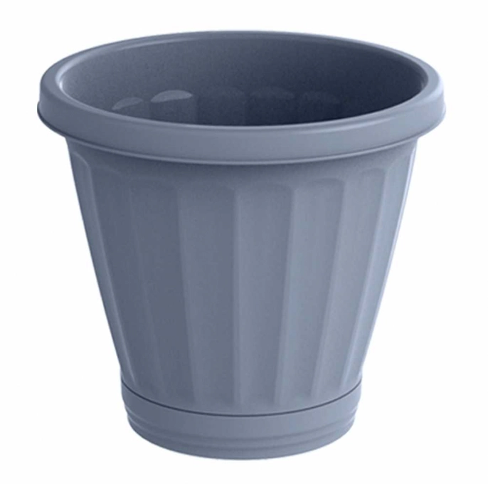 Vaso Cachepot Prato Cinza N35 1223 Uninjet