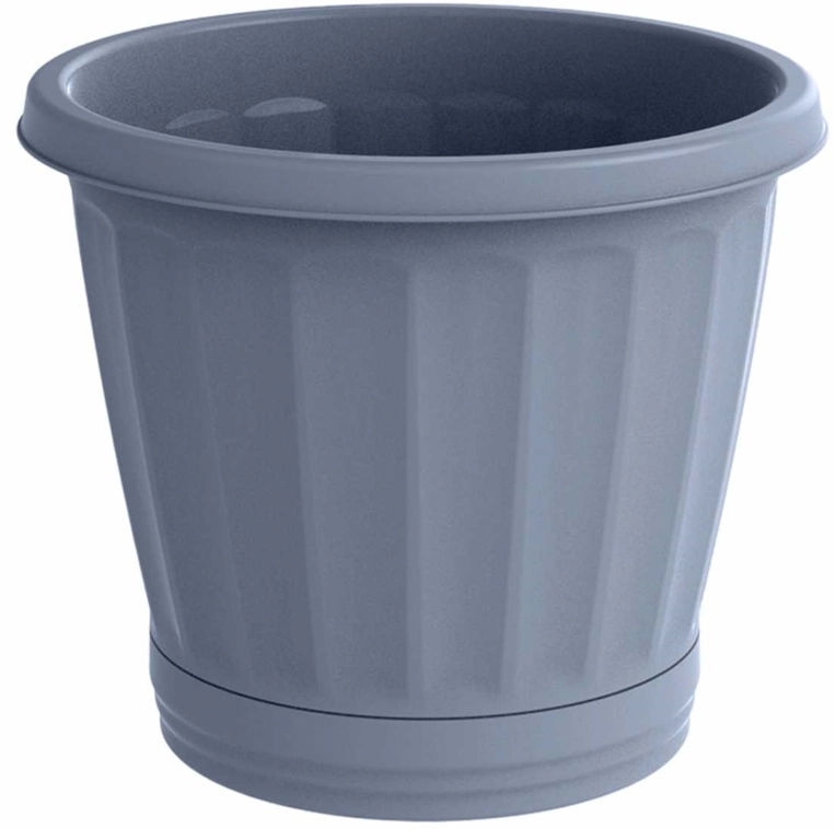Vaso Cachepot Prato Cinza N52 1224 Uninjet