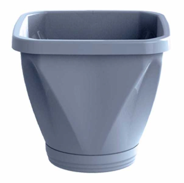 Vaso Quadrado Prato Cinza N28 1240 Uninjet