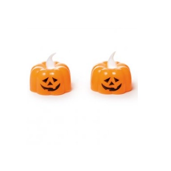 Tealight Abobora 2bat Laran/pto Crm