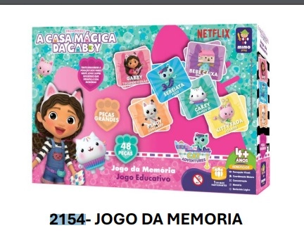 Jogo Da Memoria 24 Pares Gabby