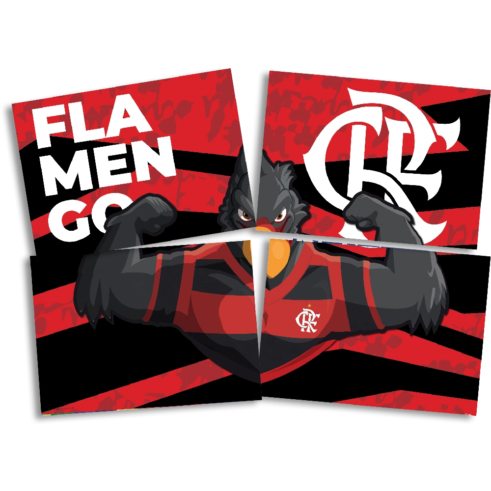 Painel Decorativo Flamengo Rubro Negro Festcolor