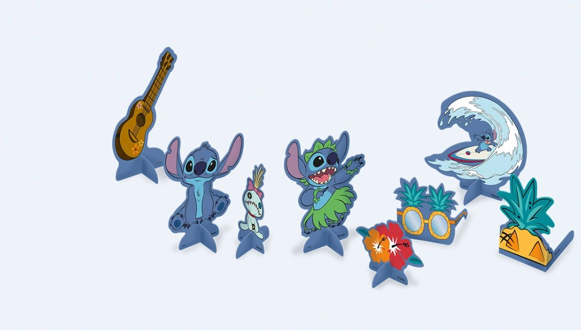 Stitch Decoração De Mesa Festcolor 8un