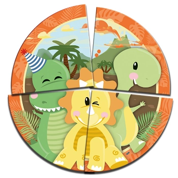 Painel 4 Laminas Dino Baby 108930 Festcolor