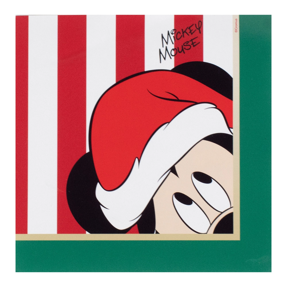 Guardanapo Cromus Listrado Mickey Clr 32,5x32,5 C/20