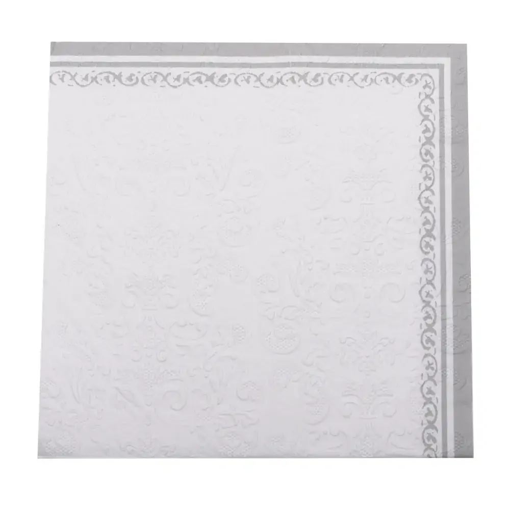 Guardanapo Cromus Trab Lateral Bco/pr 32,5x32,5 C/20