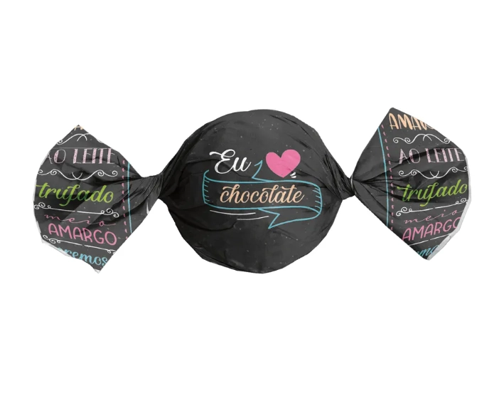 Emb Trufa Eu Amo Chocolate 14.5x15.5 100un 12500200 Cromus