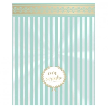 Saco Transp 11x19,5 Com Carinho Acqua 50un 11300675 Cromus