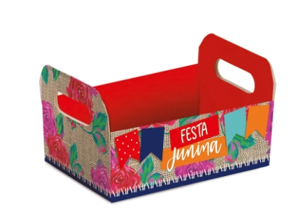 Caixote Cartao Festa Arraia M 22x15x8cm 13005571 Cromus