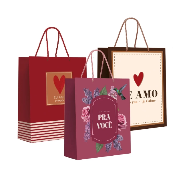 Sacola Premium Fem/rom P 23x19x10cm Sortido Cromus