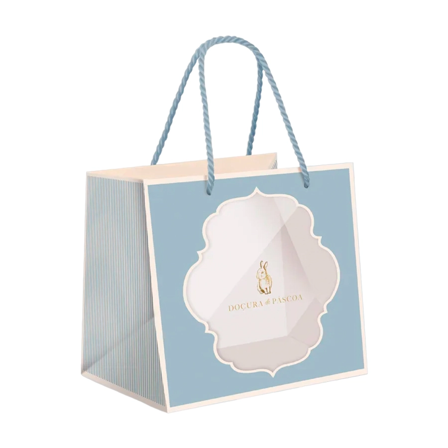 Sacola Premium P M.ovo C.visor Lav/med M 30x26x14cm 14001748 Cromus