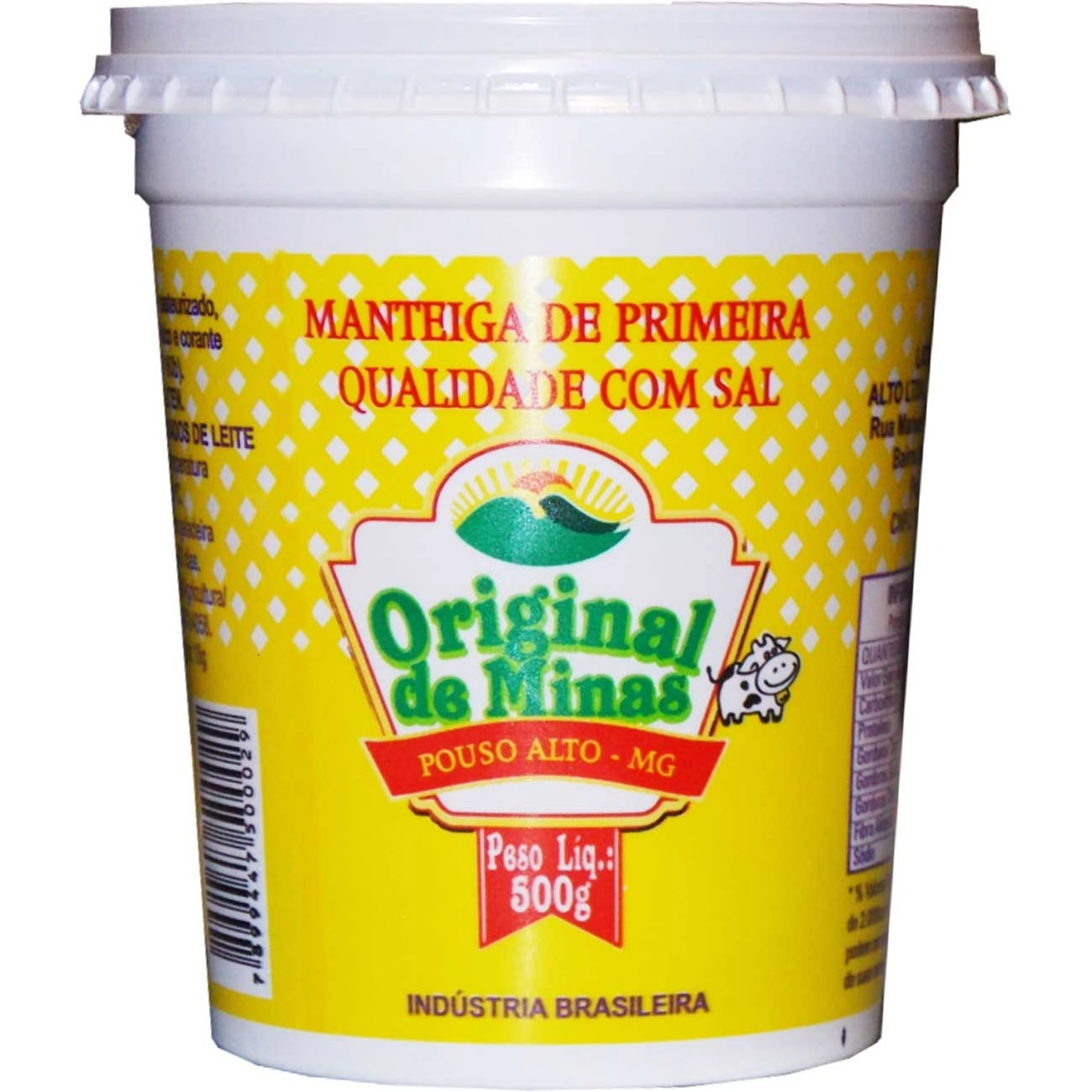 Manteiga Original Minas 500g Pote C/sal