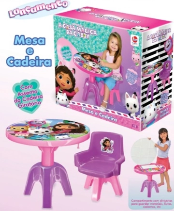 Mesa E Cadeira A Casa Magica Da Gabby