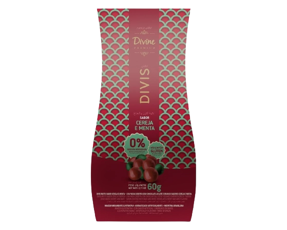 Confeito Divine Divis Sabor Cereja E Menta Cx 60 G