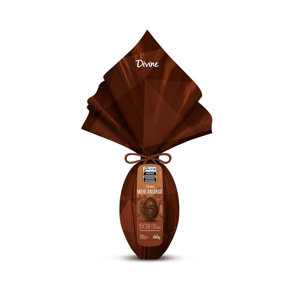 Ovo Pascoa Divine Meio Amargo 260g