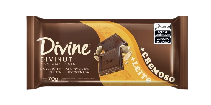 Choc.divine Mais Cremoso Ao Leite C/amen.70g
