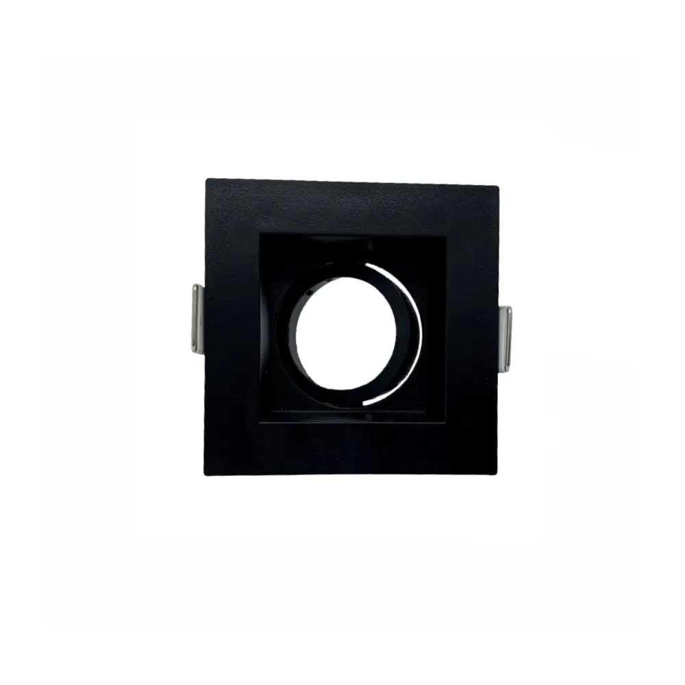 Spot Recuado De Embutir Pix Quadrado Mr16 Direcionável Preto