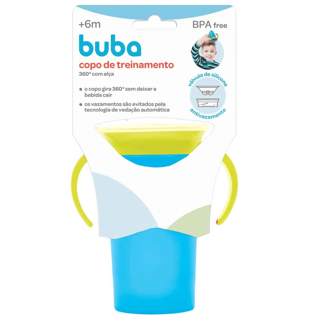 Copo De Treinamento 360c C/ Alca Azul Buba