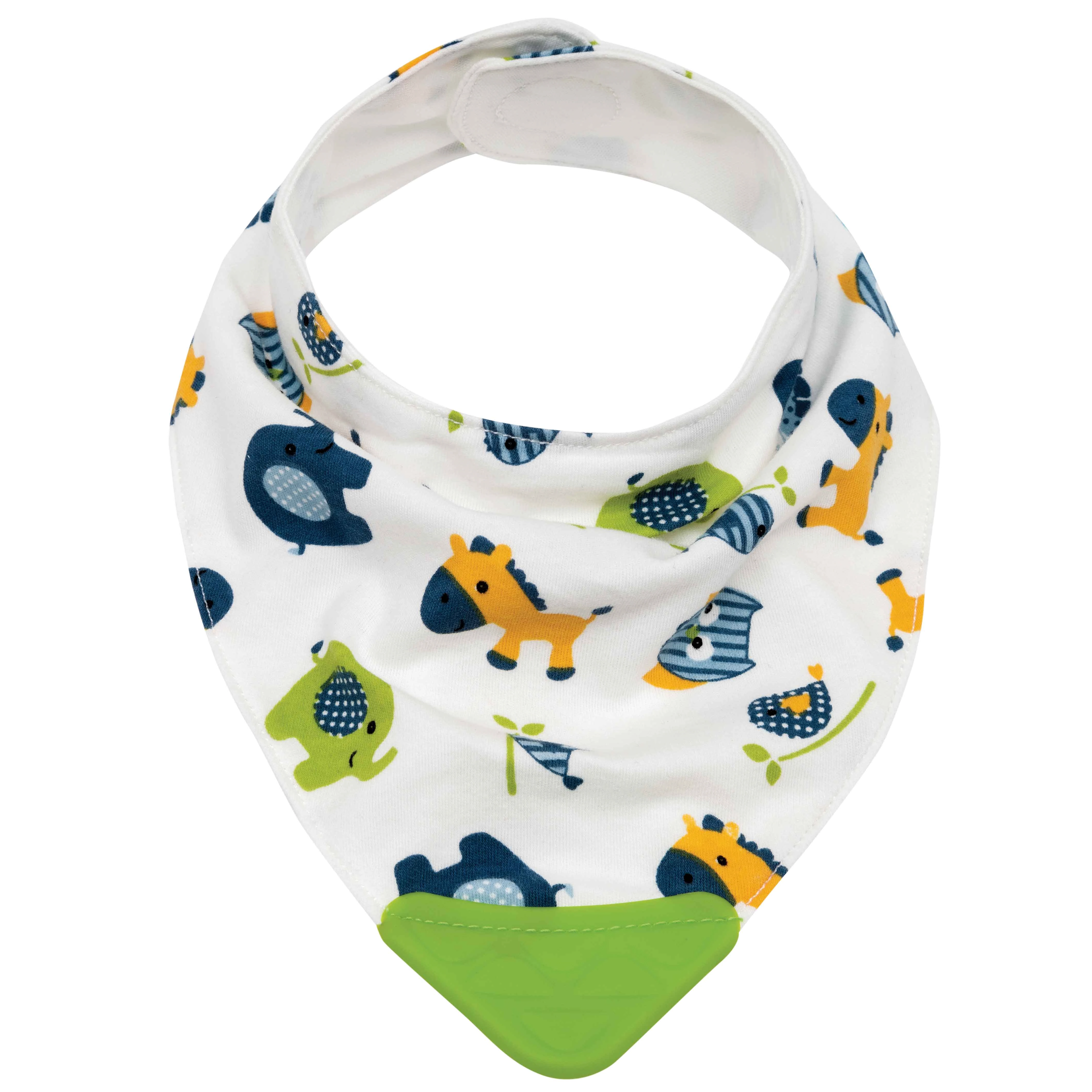 Bandana Baby Zoo Com Mordedor Verde, Buba, Colorido