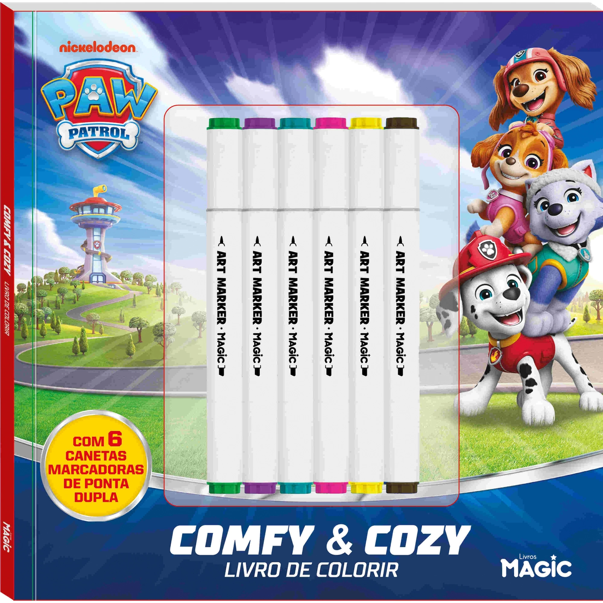 Livro Caneta Magic Kids Patrulha Canina Comfy And Cozy Para Colorir