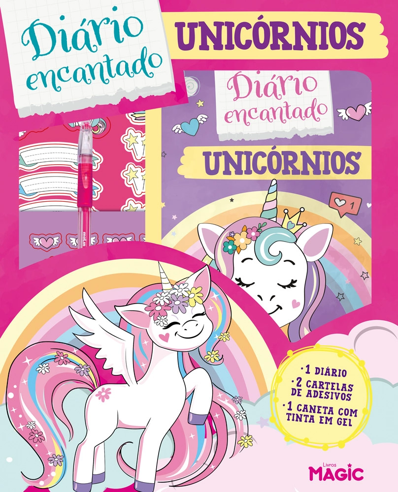 Livro Diario Encantado Unicornios 580329 Magic Kids