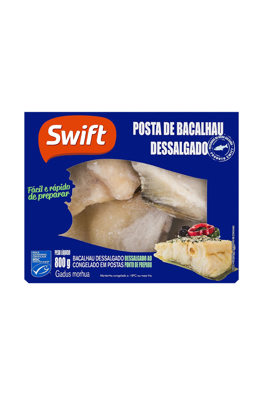 Postas De Bacalhau Swift Dessalgado 800g