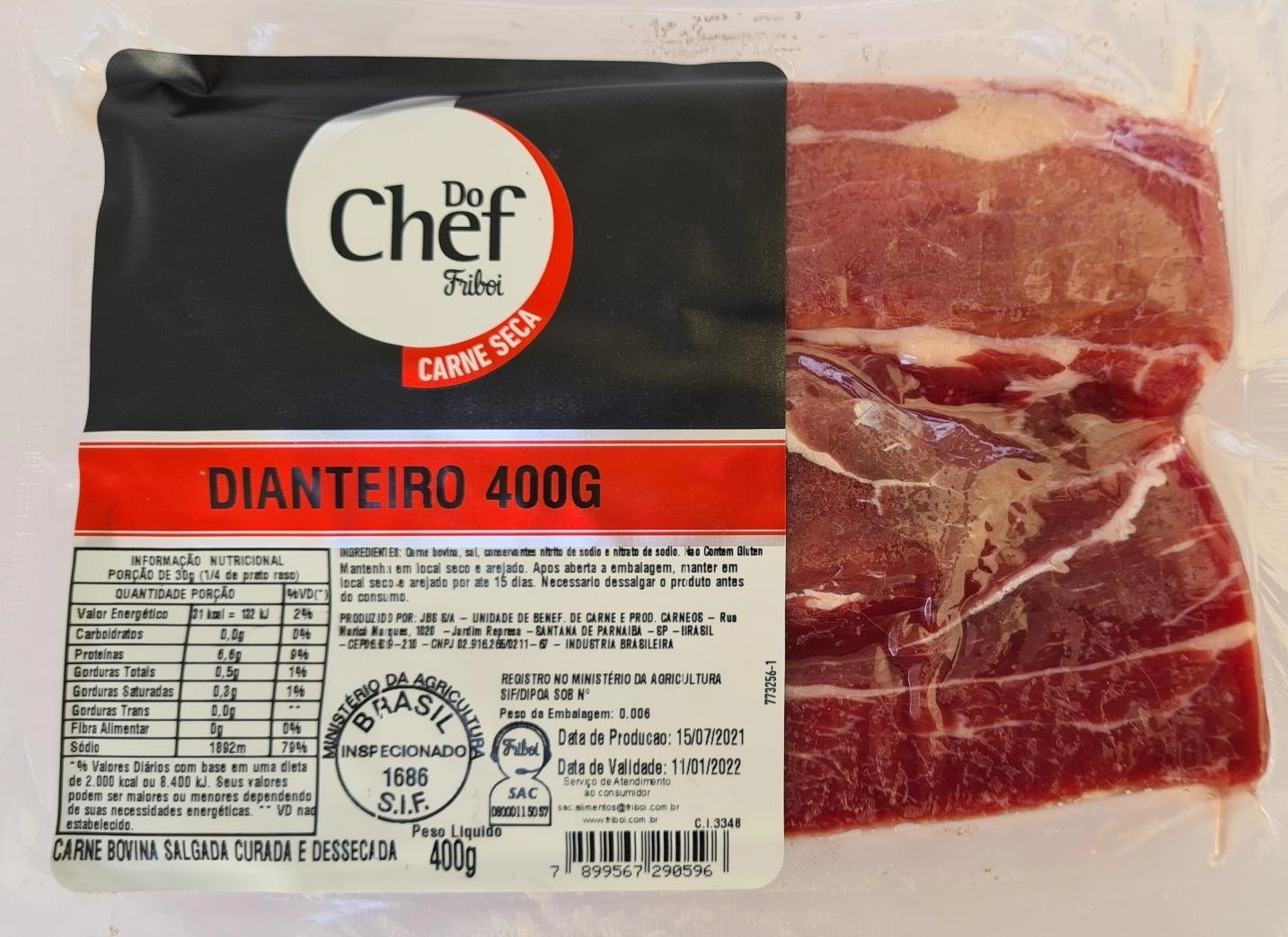Carne Seca Friboi Dianteiro 400gr