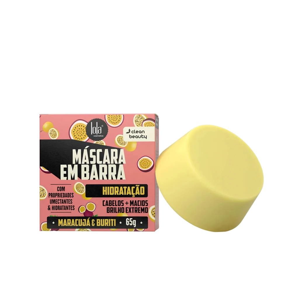 Máscara Barra Hidratação Maracujá Buriti Lola Cosmetics Caixa 65g
