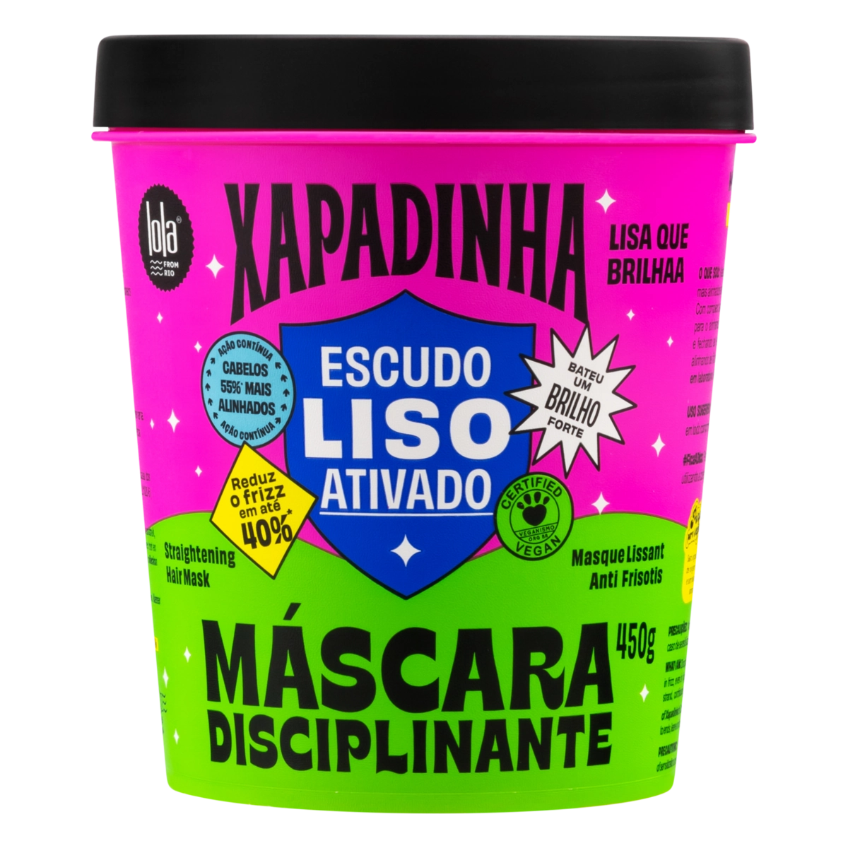 Máscara Disciplinante Lola Cosmetics Xapadinha Pote 450g
