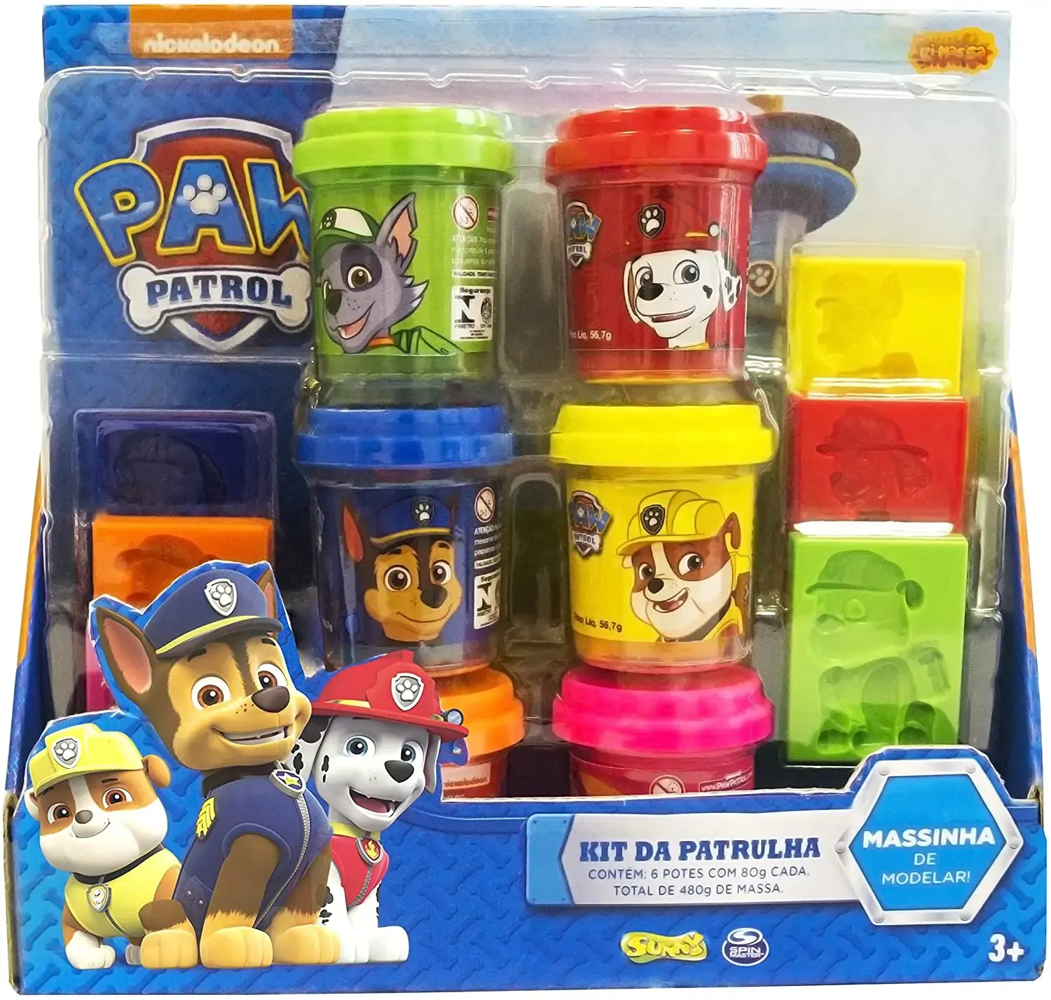 Kit Massinha Patrulha Canina 6 Potes Ref 1371