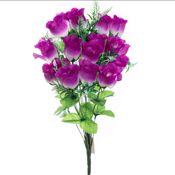 Buque Botao Roxa X18 50cm 362 Mix Bella Flor