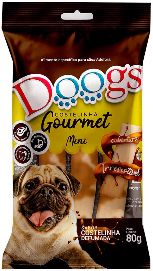Mini Costelinha Sabor Defumado Doogs 80g