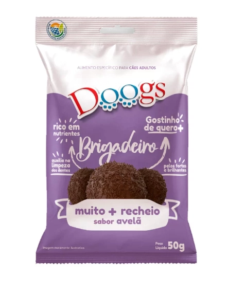 Petisco P/caes Doogs Brigadeiro Avela 50g