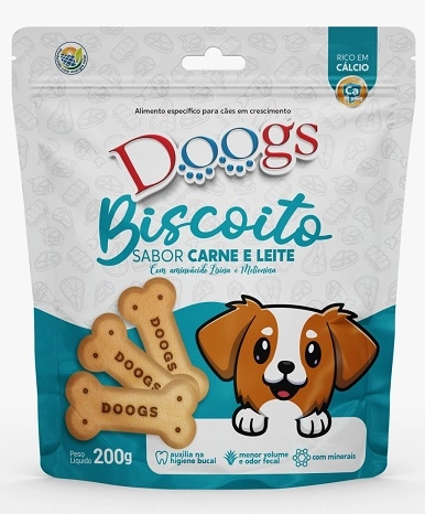 Bisc P/caes Doogs Carne Leite 200g