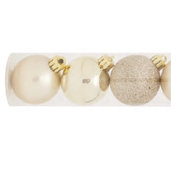 Bolas Em Tubo Lisa/mate/glitter Nude 8cm C/8