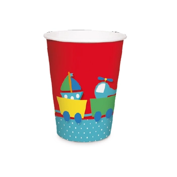 Copo Papel Fabrica De Brinquedos 240ml C/8 Cromus