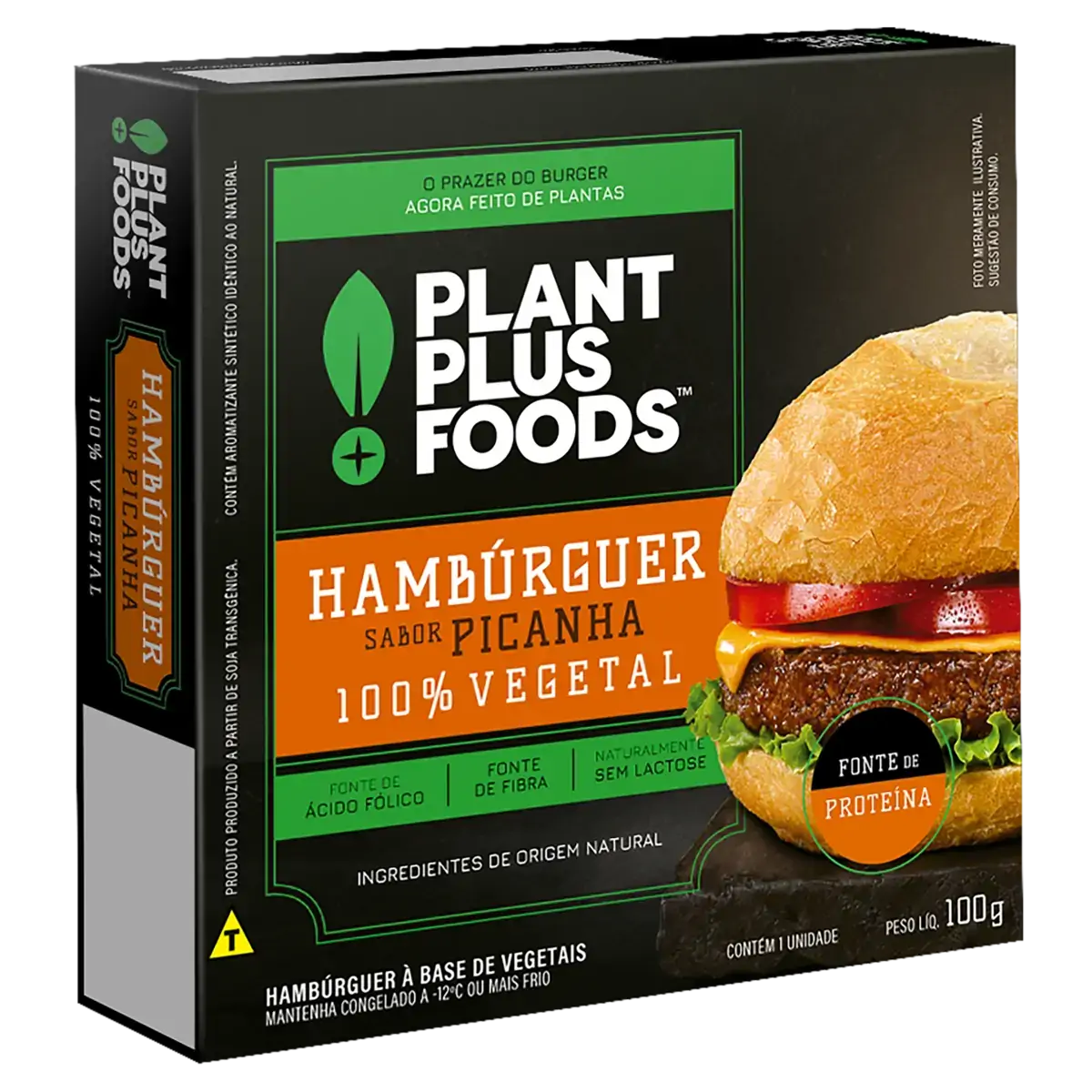 Hambúrguer Vegetal Picanha Plantplus Foods Caixa 100g