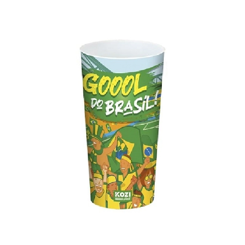 Copo Decora Brasil Kozin Plast 430ml