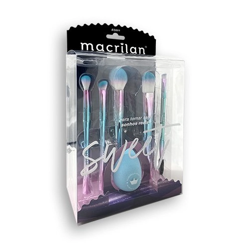 Kit Pincel Macrilan Sweet Com 5 Pinceis 1un
