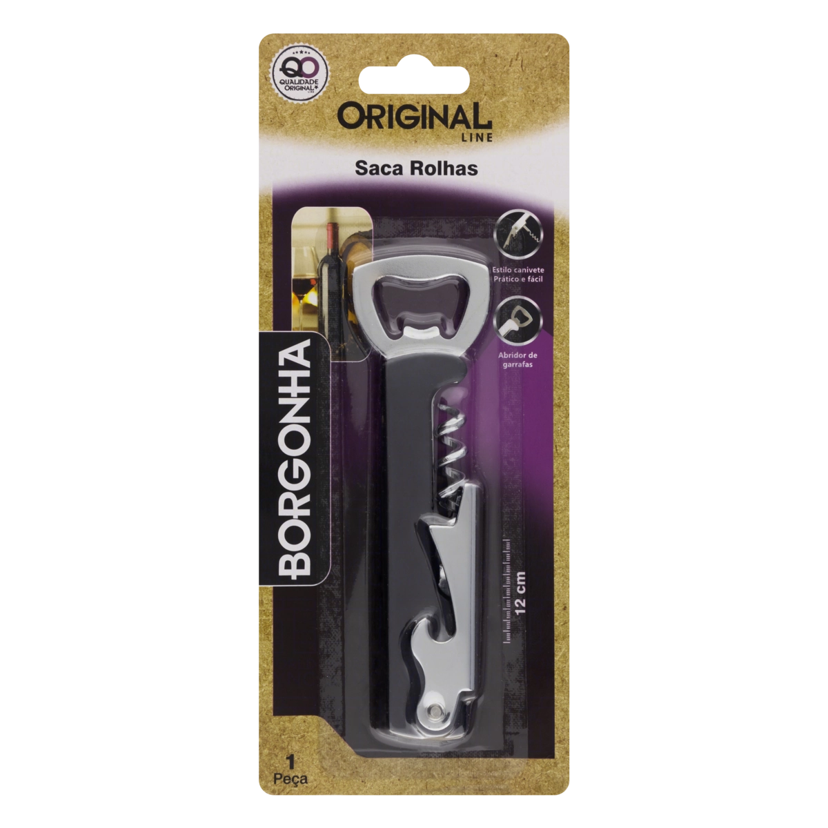 Saca Rolha E Abridor Original Line Borgonha