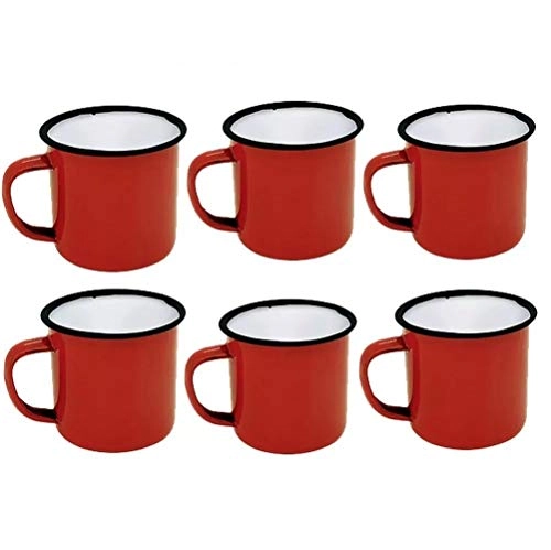 Caneca Esmaltada Lisa Vermelha